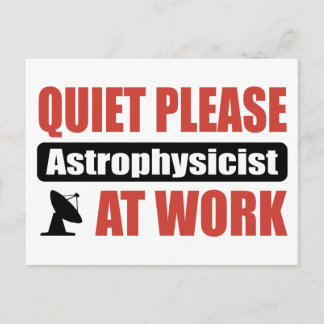 Stil alsjeblieft astrofysicus op het werk briefkaart