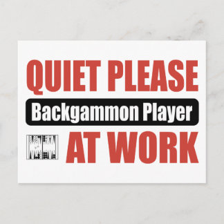 Stil alsjeblieft Backgammon Player op het werk Briefkaart