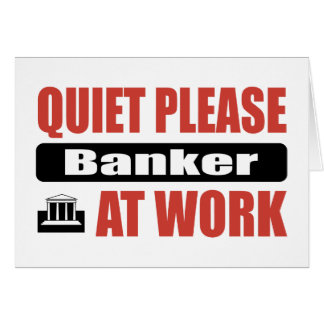 Stil, alsjeblieft banker op het werk