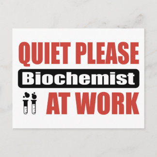 Stil alsjeblieft biochemist op het werk briefkaart