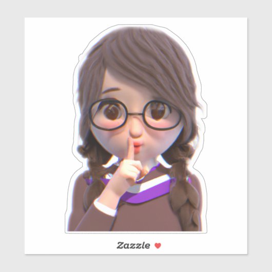 Stil alsjeblieft de bibliothecaresse zwijgen. sticker (Vel)