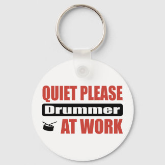 Stil alsjeblieft Drummer op het werk Sleutelhanger