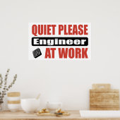 Stil alsjeblieft Engineer op het werk Poster (Keuken)