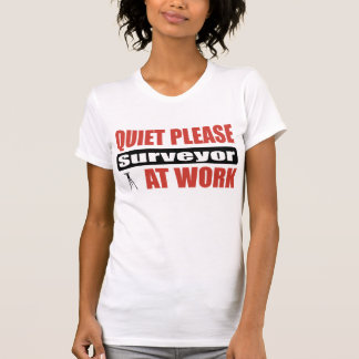 Stil alsjeblieft enquête op het werk t-shirt