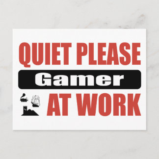 Stil alsjeblieft Gamer op het werk Briefkaart