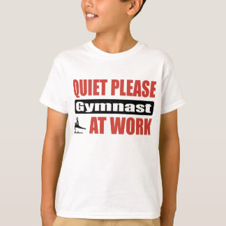 Stil alsjeblieft gymnast op het werk t-shirt