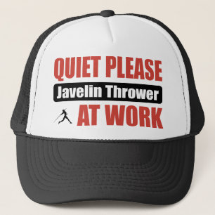 Stil alsjeblieft Javelin Thrower op het werk Trucker Pet