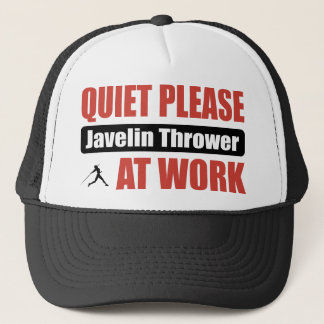 Stil alsjeblieft Javelin Thrower op het werk Trucker Pet