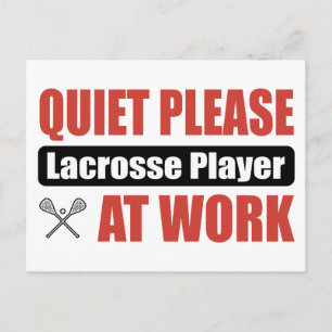 Stil alsjeblieft Lacrosse Player op het werk Briefkaart