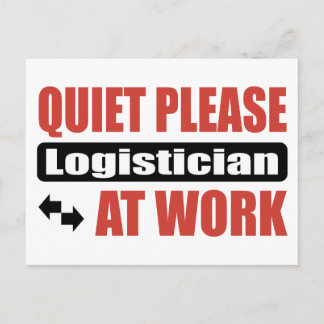 Stil alsjeblieft Logisticus op het werk Briefkaart