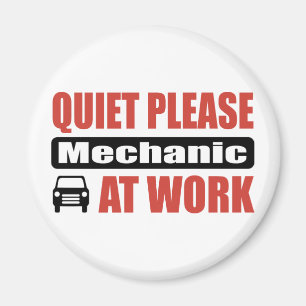 Stil alsjeblieft Mechanic op het werk Magneet