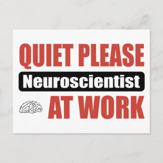 Stil alsjeblieft Neurowetenschapper op het werk Briefkaart