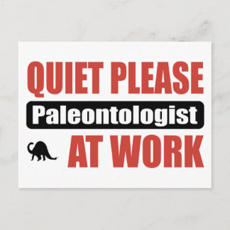 Stil alsjeblieft paleontoloog op het werk briefkaart