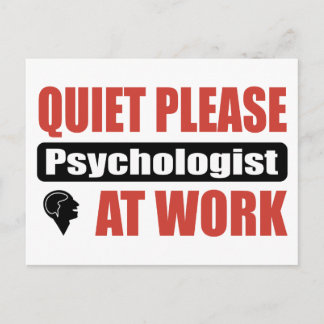 Stil alsjeblieft psycholoog op het werk briefkaart