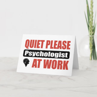 Stil alsjeblieft psycholoog op het werk kaart