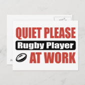 Stil alsjeblieft Rugby Player op Work Briefkaart (Voorkant / Achterkant)