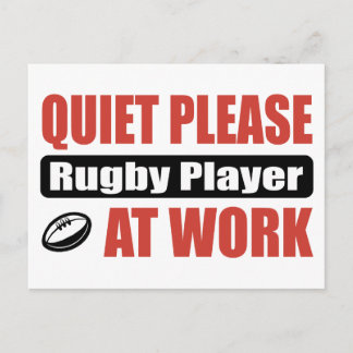 Stil alsjeblieft Rugby Player op Work Briefkaart