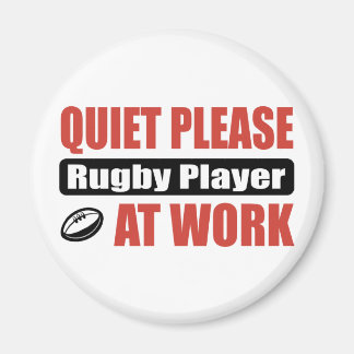 Stil alsjeblieft Rugby Player op Work Magneet
