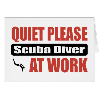 Stil alsjeblieft Scuba Diver op het werk