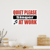 Stil alsjeblieft Singer op het werk Poster (Keuken)
