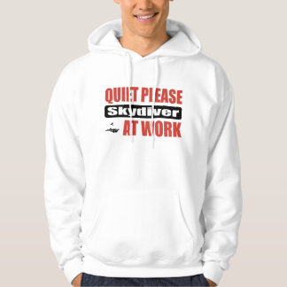 Stil alsjeblieft Skydiver op het werk Hoodie
