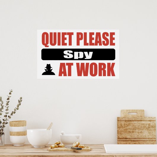 Stil alsjeblieft speel op het werk poster (Keuken)