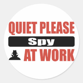 Stil alsjeblieft speel op het werk ronde sticker