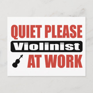Stil alsjeblieft Violinist op het werk Briefkaart