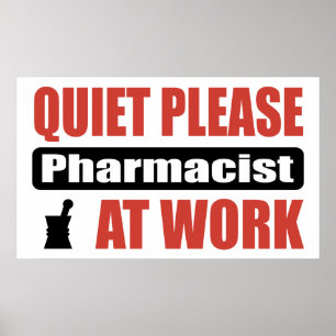 Stil, apotheker op het werk poster