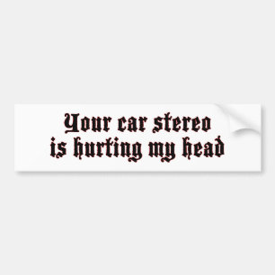 Stil bumpersticker met stereomharding van auto's
