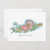 Stil een bye Baby Briefkaart (Voorkant / Achterkant)