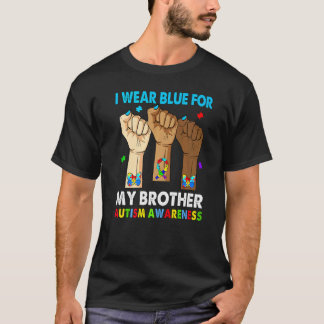Stil Hand Dat Ik Blauwe Draag Voor Mijn Broer Auti T-shirt