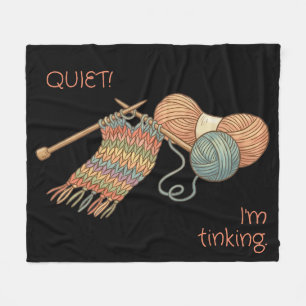 STIL! Ik ben aan het tinken. Fleece Deken