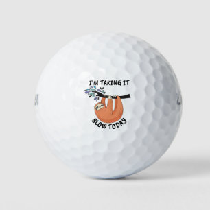 Stil, ik doe het vandaag langzaam. golfballen