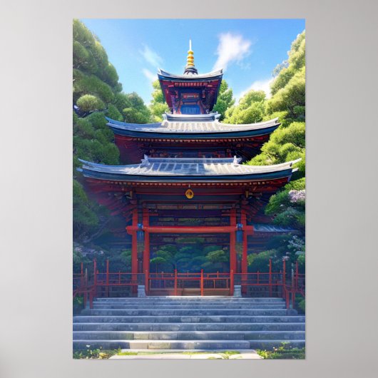 Stil Japanse shrine Poster (Voorkant)