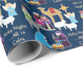 Stil kerst, nacht cadeaupapier (Rol Hoek)