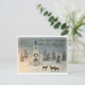 Stil kerstBriefkaart 's nachts Briefkaart (Staand voorkant)