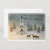 Stil kerstBriefkaart 's nachts Briefkaart (Voorkant / Achterkant)