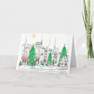 Stil kerstcadeau 5x8 gevouwen kaart