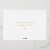 Stil Kerstfeest Echte Folie Geboorteaankondiging Folie Feestdagenkaart (Achterkant)