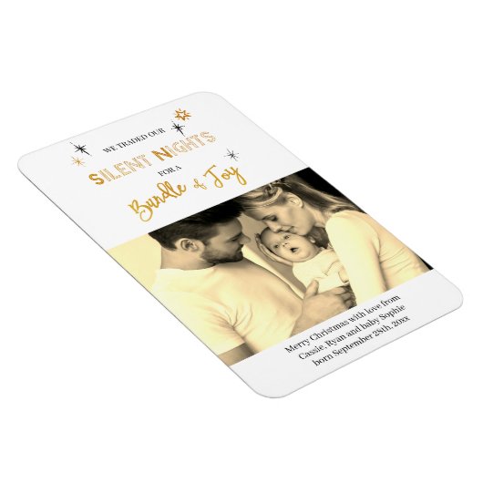 Stil kerstfeest zondagen aankondiging magneet (Rechterzijde)