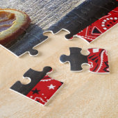 Stil kerstfeestjes cadeautjes legpuzzel (Zijkant)