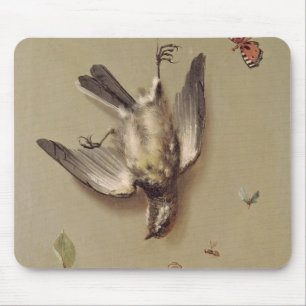 stil leven van dode vogels en kersen, 1712 muismat