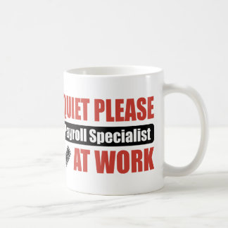 Stil, loonlijstspecialist op het werk koffiemok