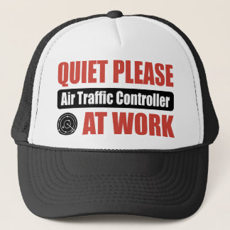 Stil, luchtverkeersleider op het werk trucker pet