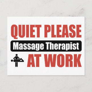 Stil, massage Therapist op het werk Briefkaart