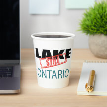 Stil meer Ontario Vintage Rode Stempel Kunst