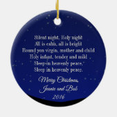 Stil nacht, Heilige Nachtelijke Kerstmis Keramisch Ornament (Achterkant)