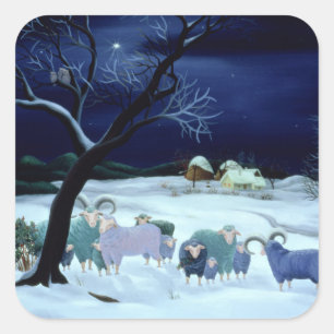 Stil nacht Heilige Nachtnacht 1995 Vierkante Sticker