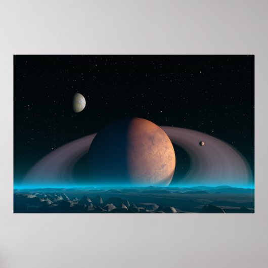 Stil nachtval - ruimteafdrukken poster (Voorkant)